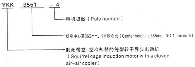 YKK系列(H355-1000)高压蕲春三相异步电机西安泰富西玛电机型号说明